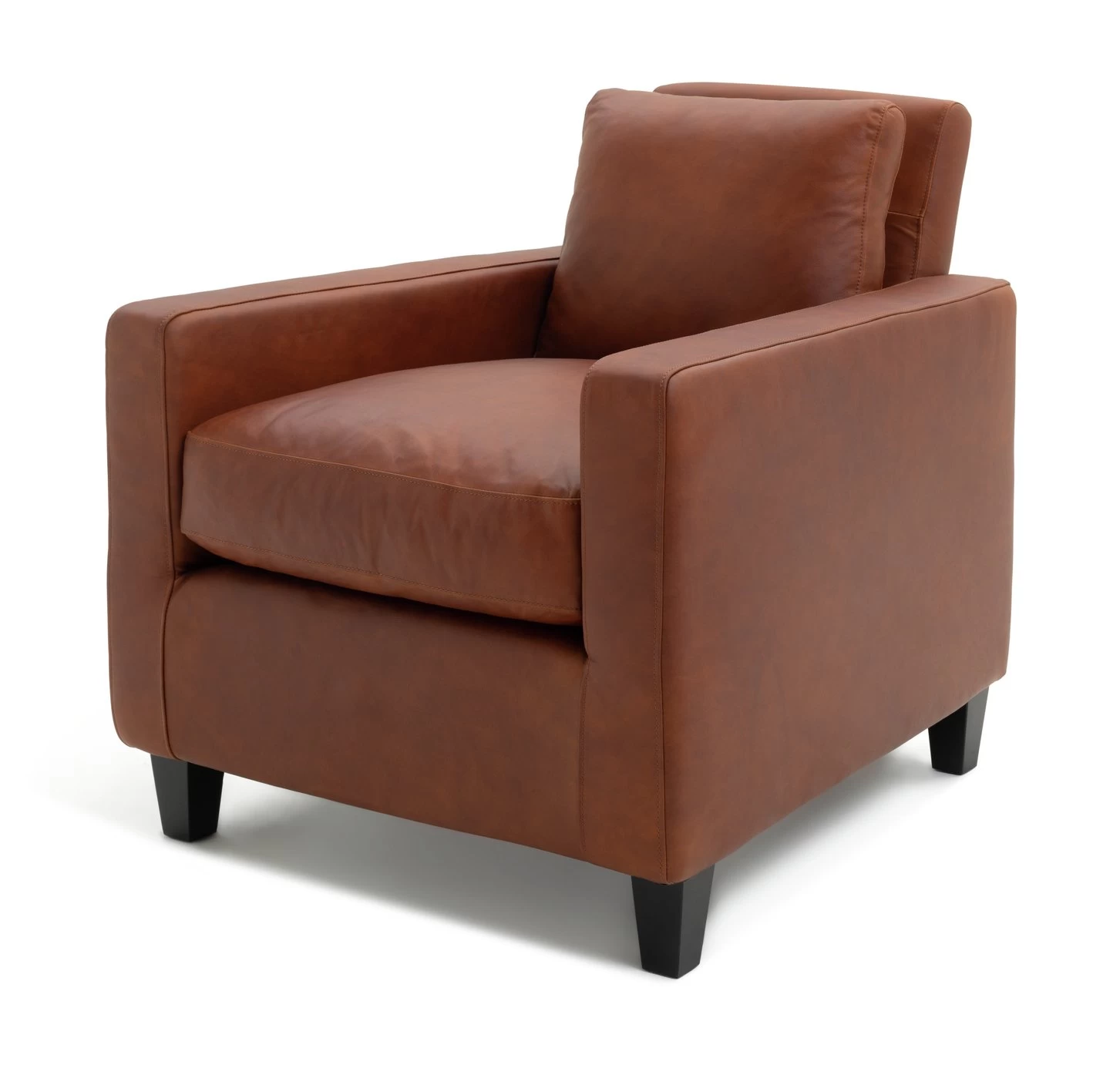 Habitat Chester Leather Armchair - Tan - Image 5