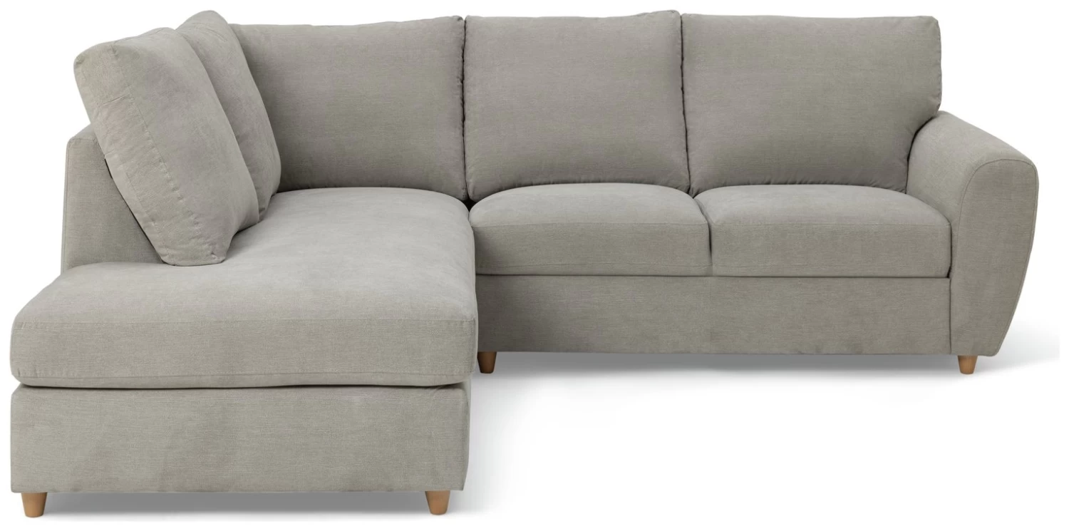 Habitat Ashford Fabric Left Corner Chaise Sofa - Grey - Image 5
