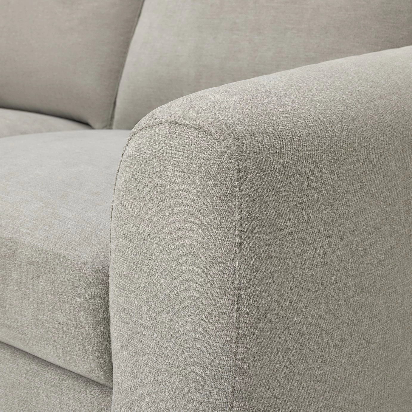 Habitat Ashford Fabric Left Corner Chaise Sofa - Grey - Image 9