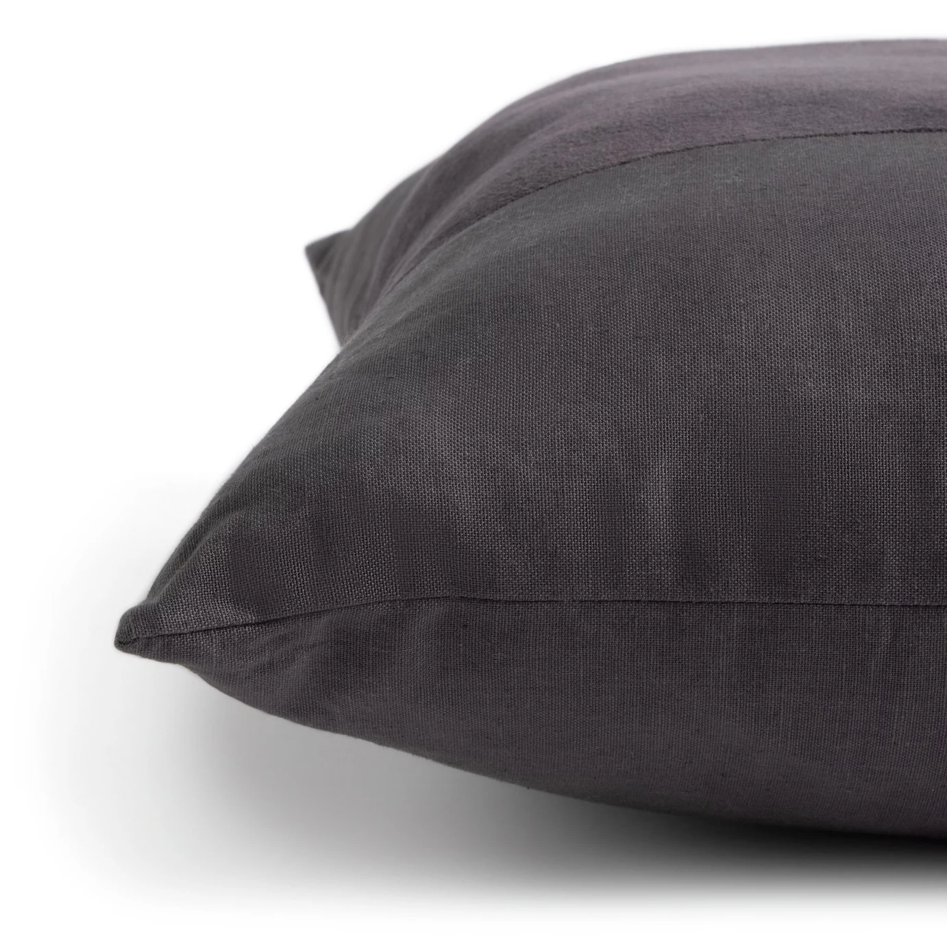 Habitat Velvet Panel Cushion - Grey & Black - 50x50cm - Image 5