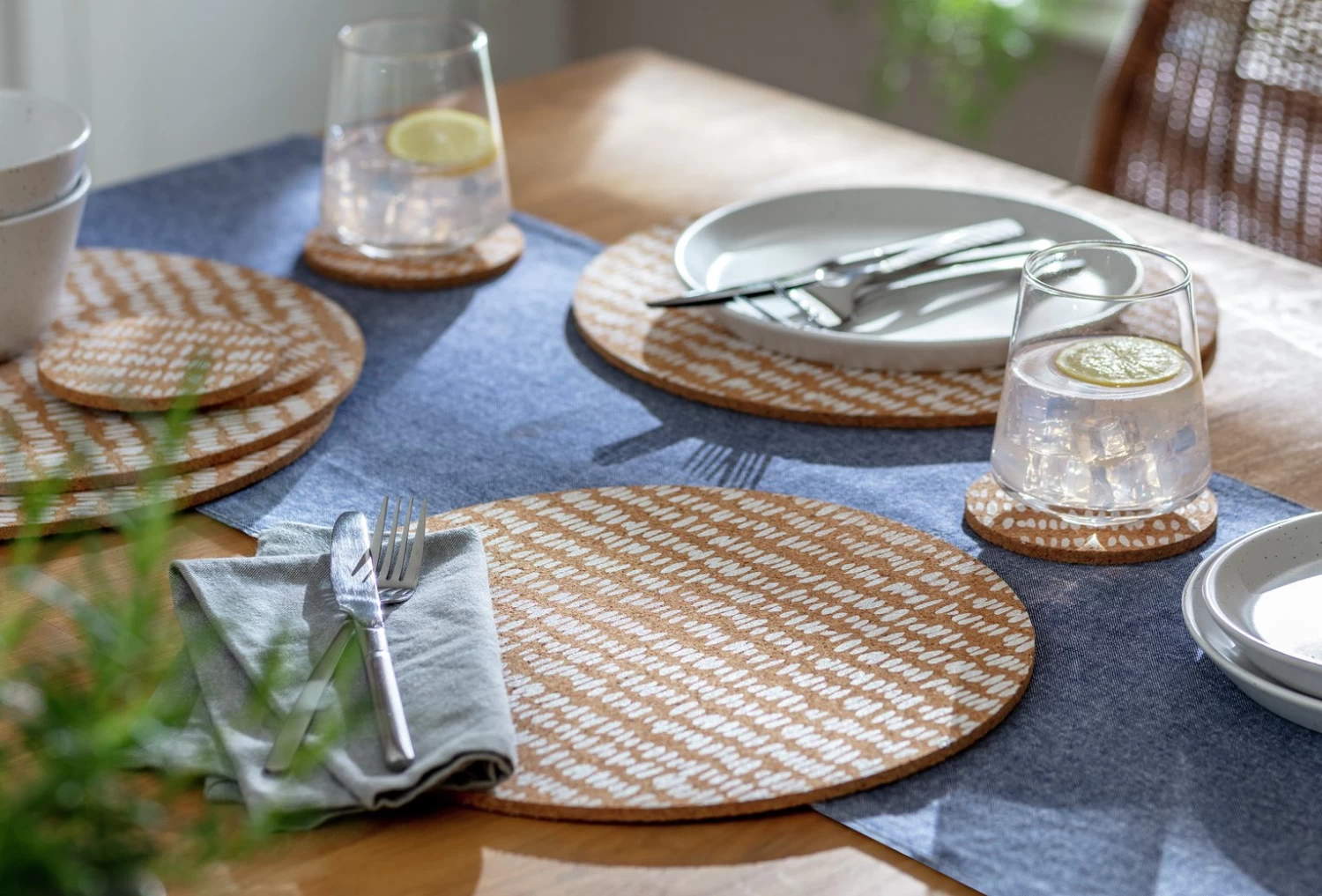 Habitat Printed Cork Placemats And Coasters