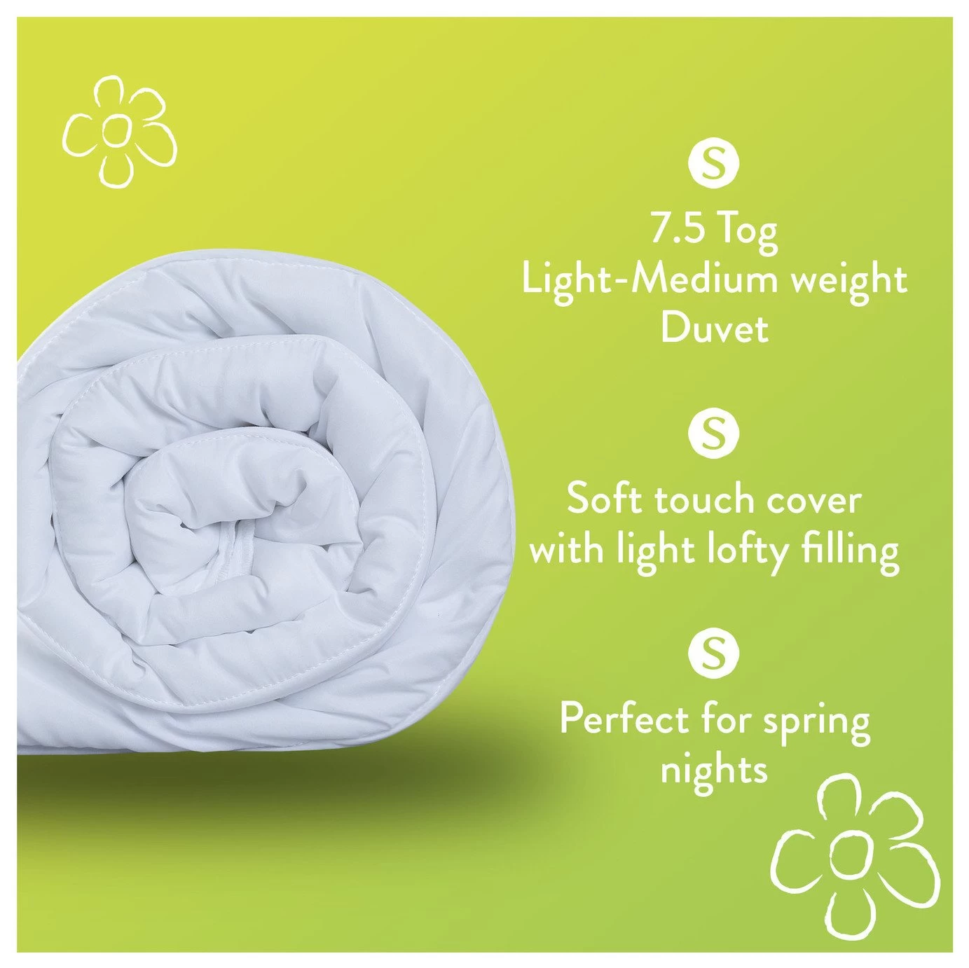 Slumberdown Spring Non Allergic 7.5 Tog Duvet - Single - Image 2