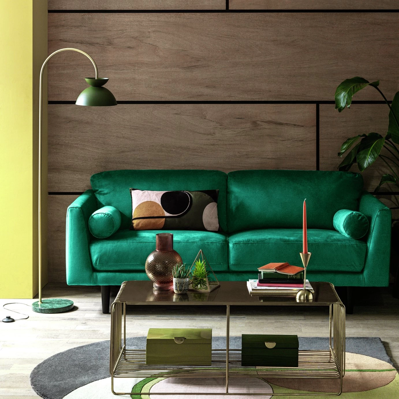 Habitat Jacob Fabric 3 Seater Sofa - Orange - Image 2