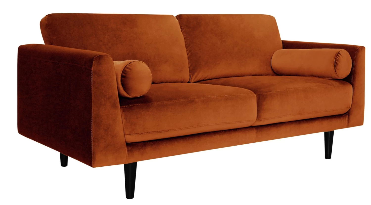 Habitat Jacob Fabric 3 Seater Sofa - Orange - Image 5
