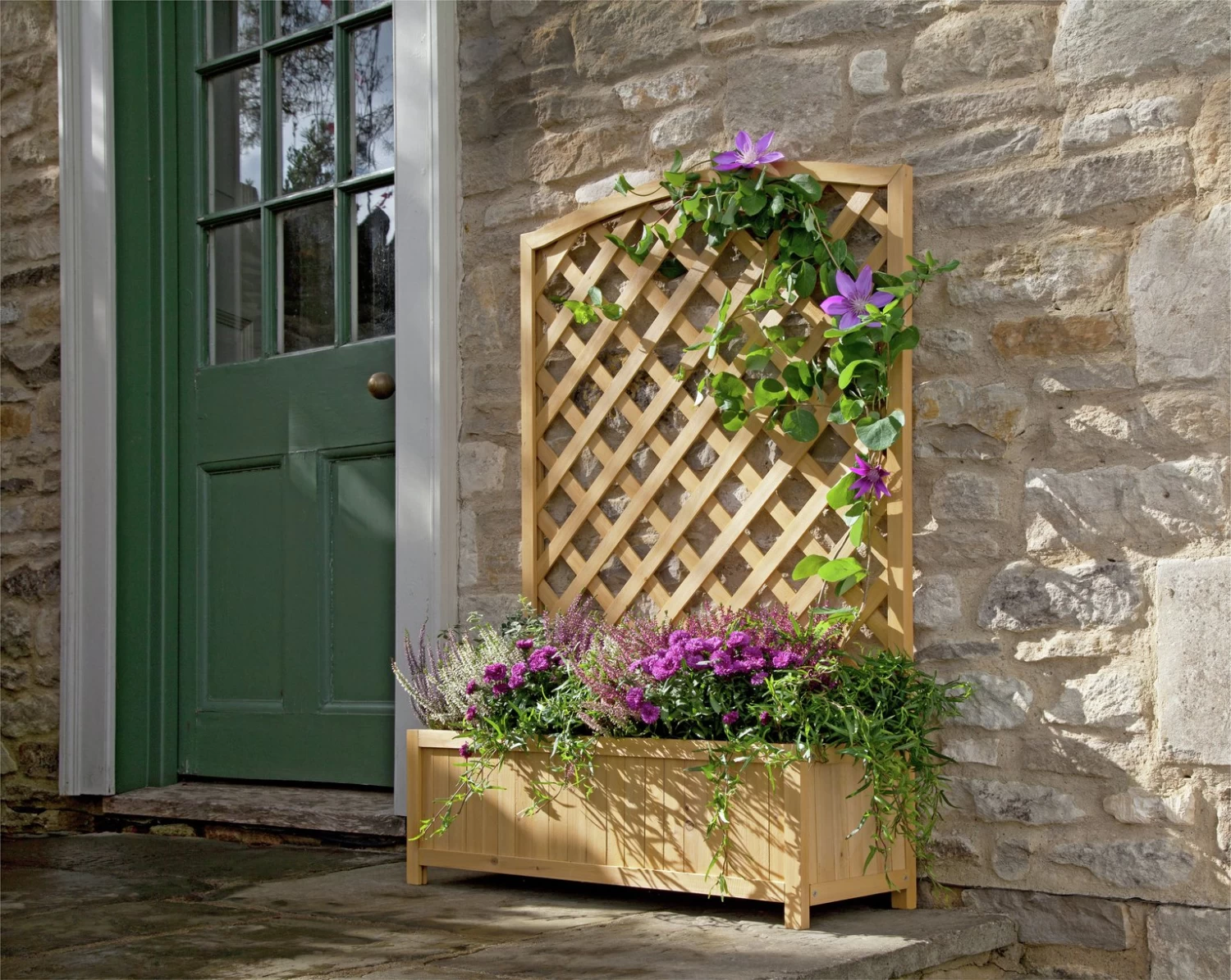 Lattice Wooden Garden Planter - Large - Image 2