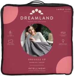 Dreamland Snuggle Up Heated Grey Throw - Large