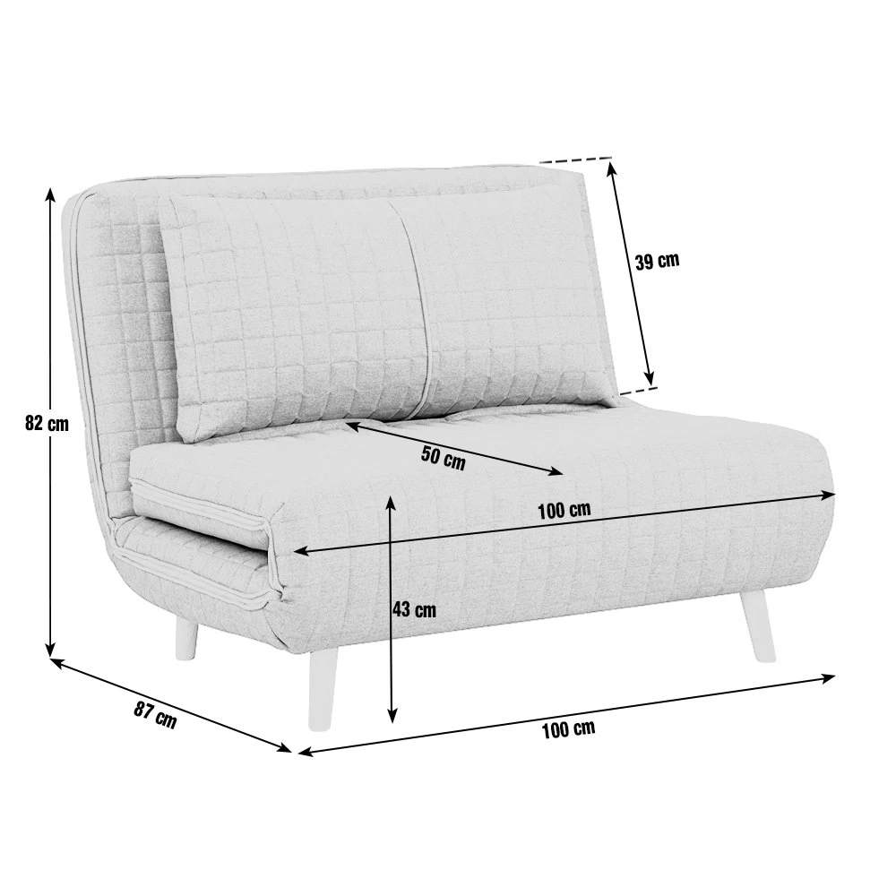 Habitat Roma Small Double Chairbed - Grey - Image 7