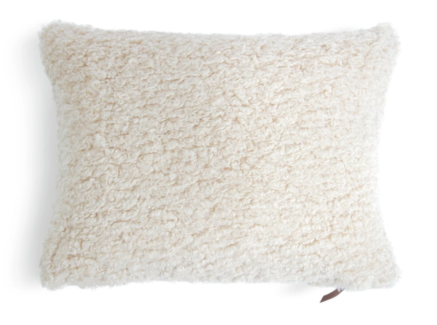 Habitat Faux Shearling Cushion - Oatmeal - 60X40cm - Image 4