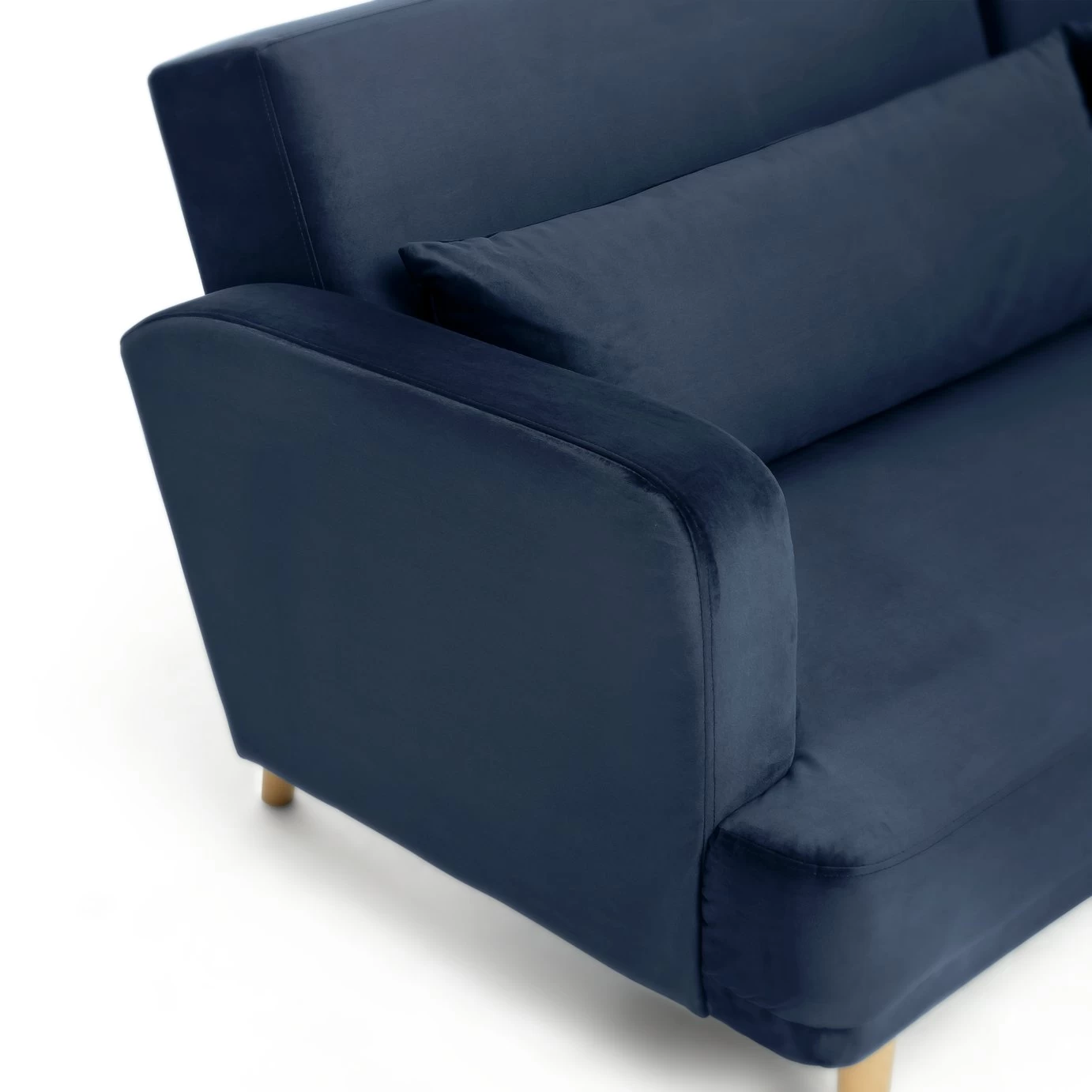 Habitat Andy Left Corner Velvet Clic Clac Sofa Bed - Navy - Image 9