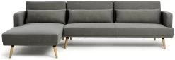 Habitat Andy Left Corner Fabric Clic Clac Sofa Bed - Grey