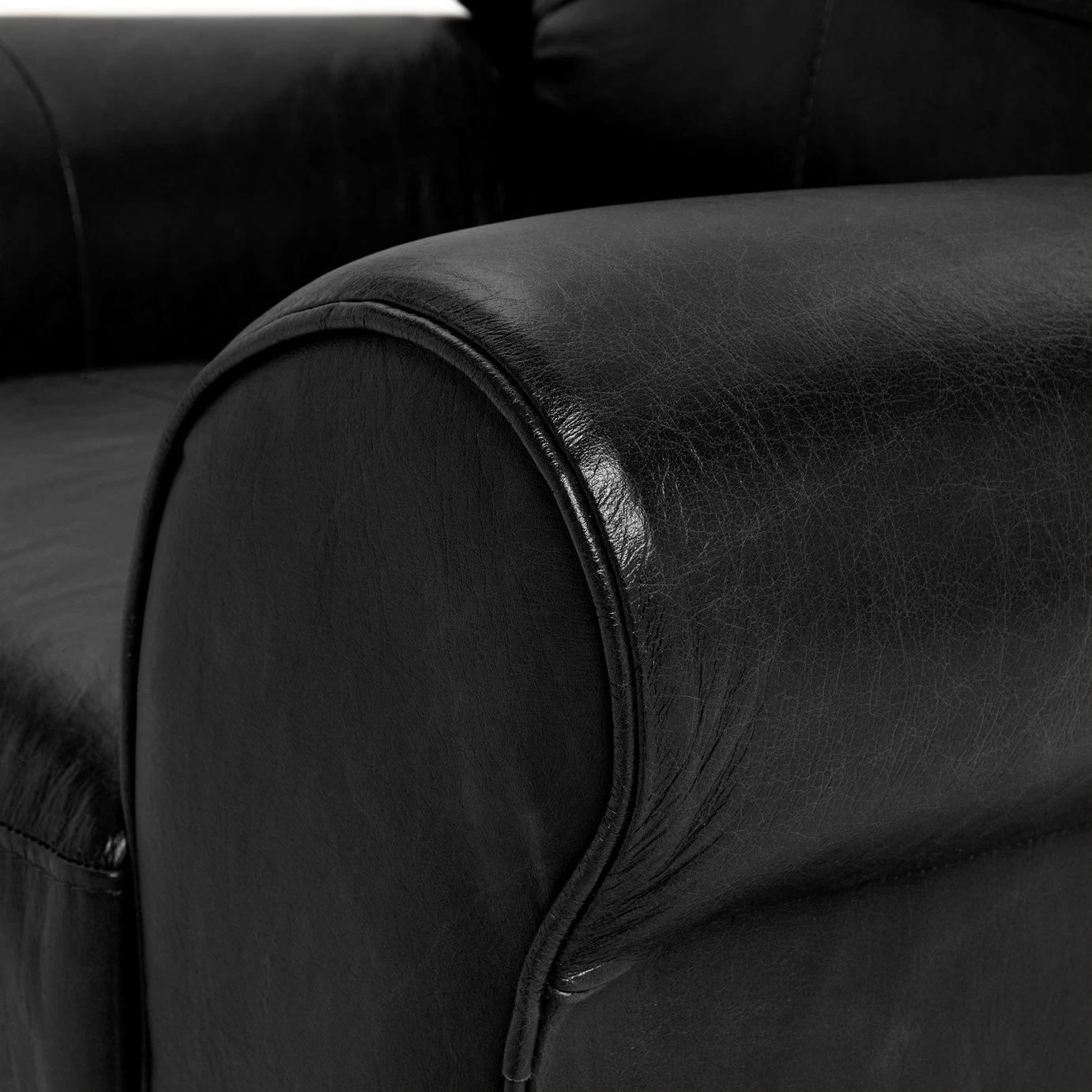 Habitat Salisbury Leather Armchair - Black - Image 7