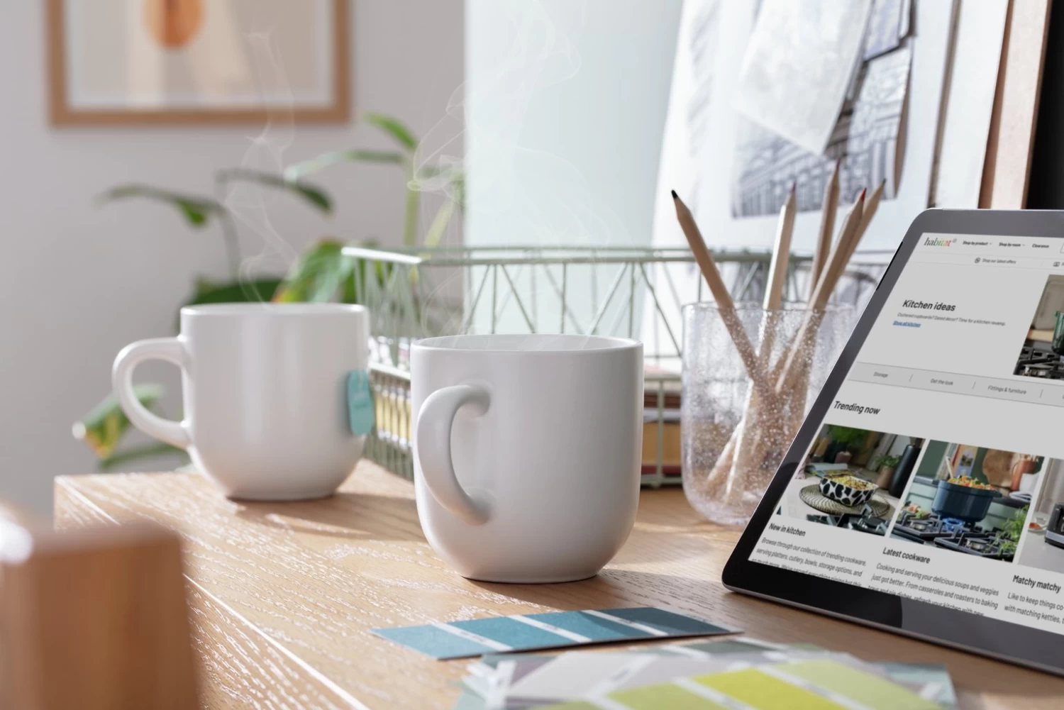 Habitat Riko Set Of 4 Mugs - White - Image 2