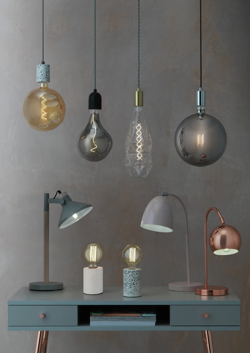 Habitat Pendant Ceiling Light - Matte Black & Herringbone - Image 8