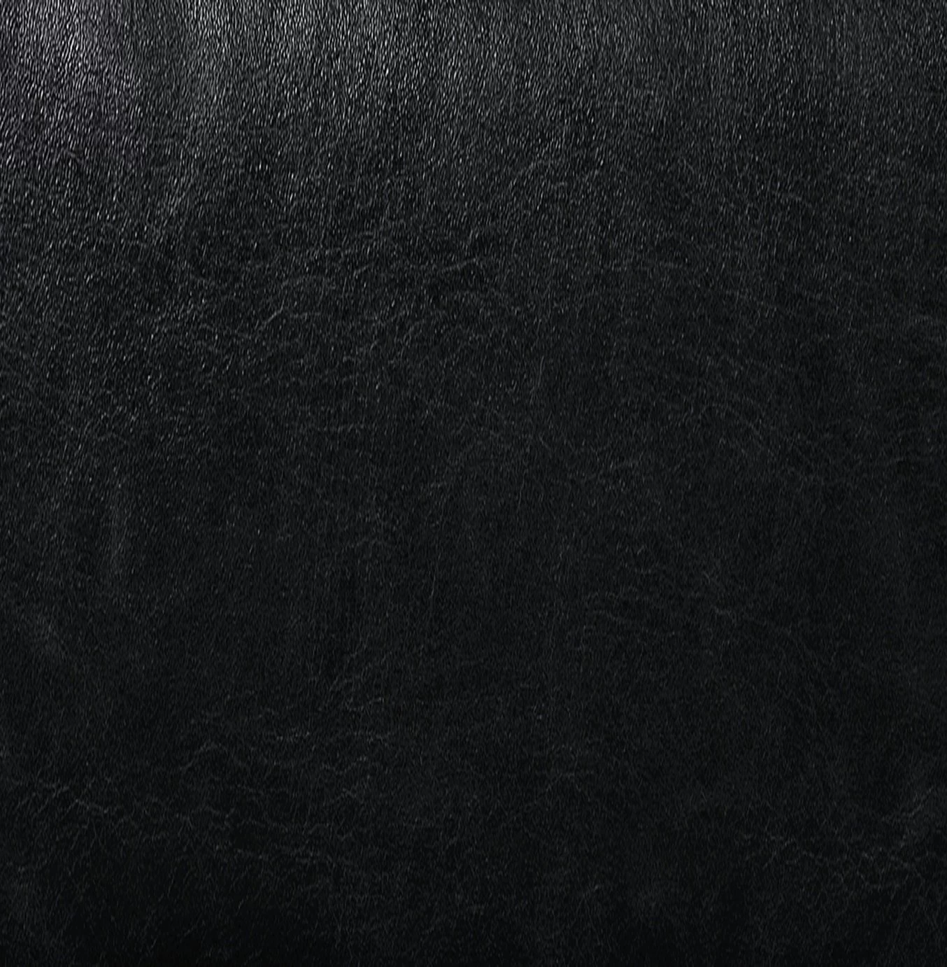 Habitat Salisbury Leather Storage Footstool - Black - Image 2