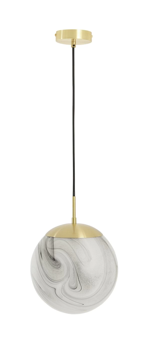 Habitat Tires Alabaster Ceiling Pendant Light -Brushed Brass - Image 2