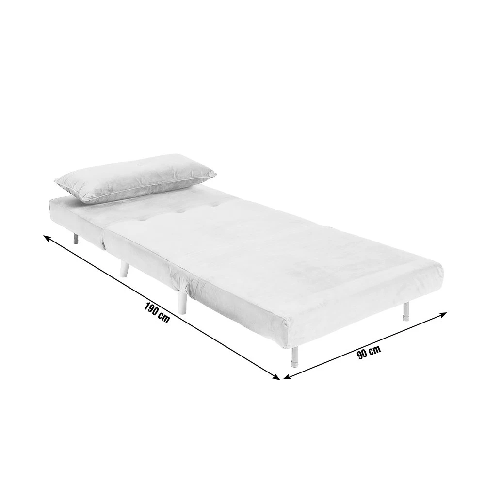 Habitat Roma Single Velvet Chairbed - Orange - Image 7