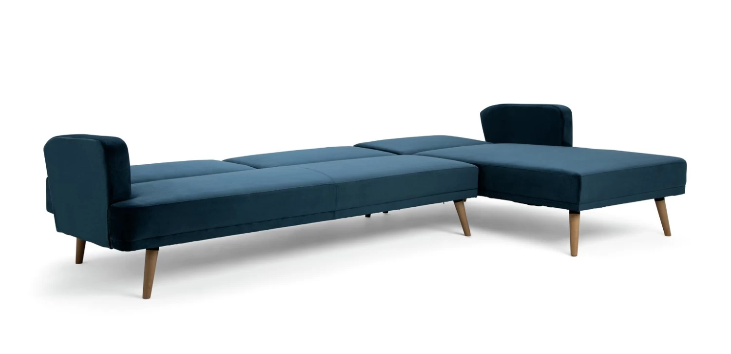 Habitat Andy Right Corner Velvet Clic Clac Sofa Bed - Navy - Image 6