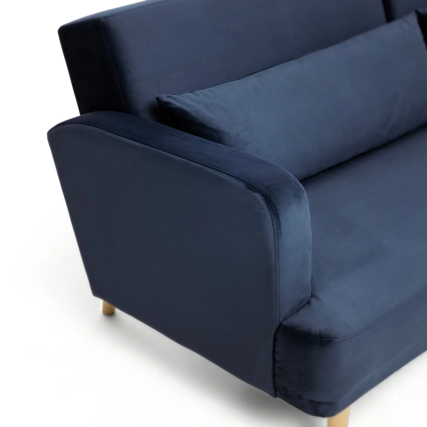 Habitat Andy Right Corner Velvet Clic Clac Sofa Bed - Navy - Image 12