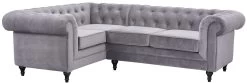 Habitat Chesterfield Right Hand Corner Sofa-Light Grey