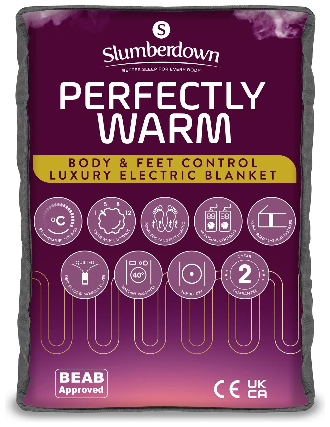 Slumberdown Perfeclty Warm Luxury Electric Blanket-Superking