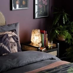 Habitat Rahnn Confetti Glass Table Lamp - Brown