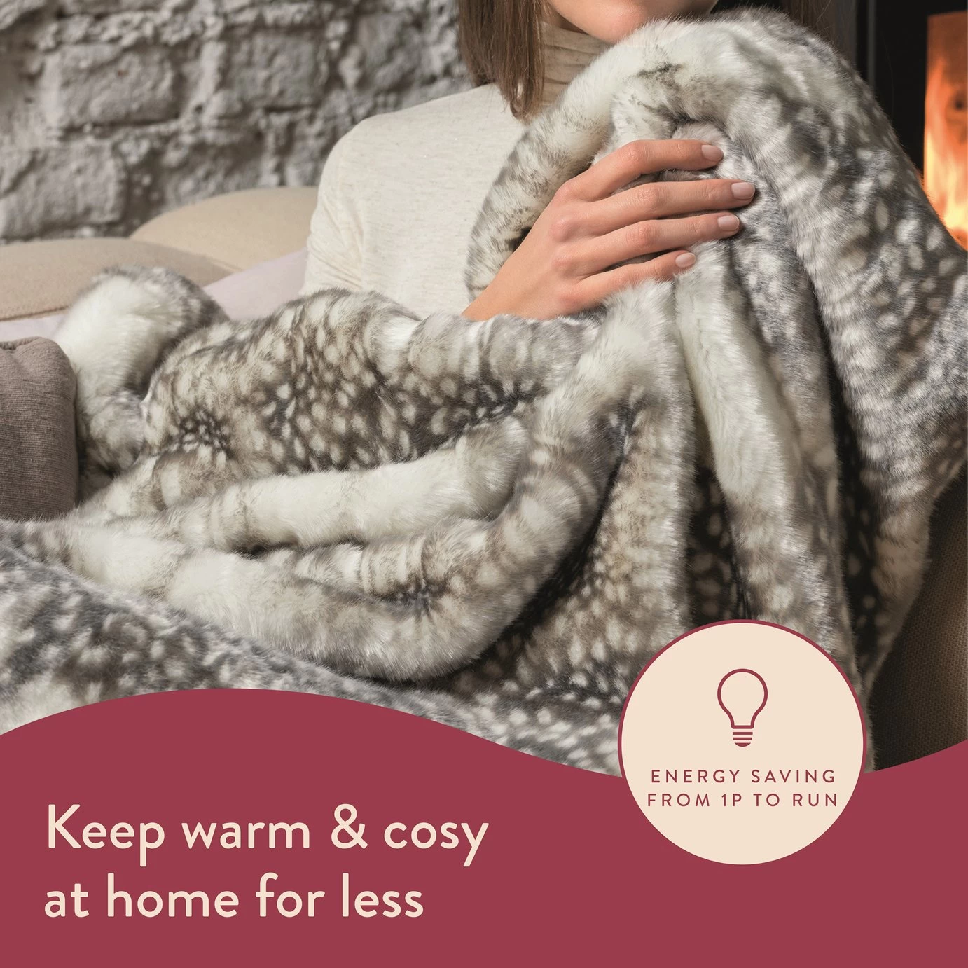 Dreamland Luxury Faux Fur Heated Throw - Large - Image 3