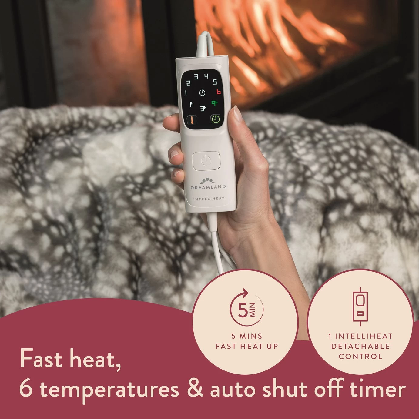 Dreamland Luxury Faux Fur Heated Throw - Large - Image 4