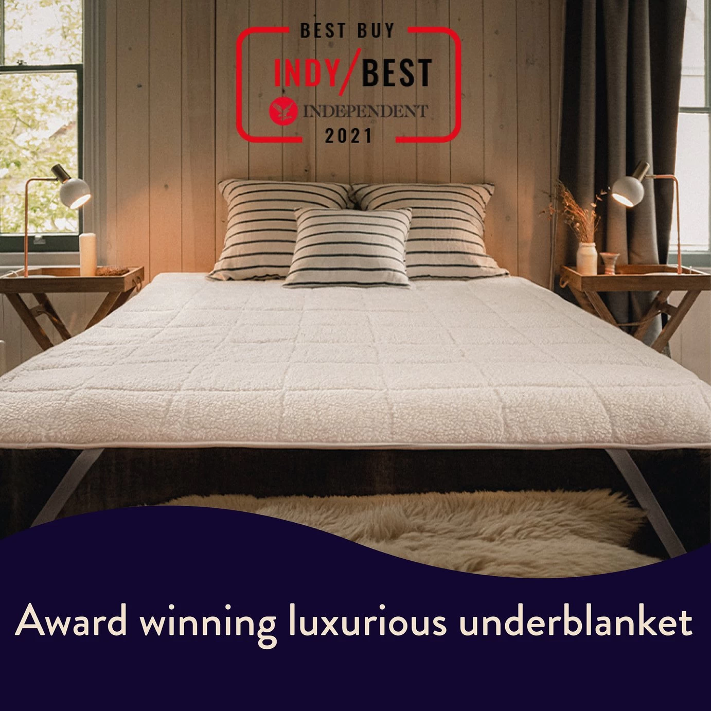 Dreamland Scandi Sherpa Single Control Underblanket-Double - Image 4