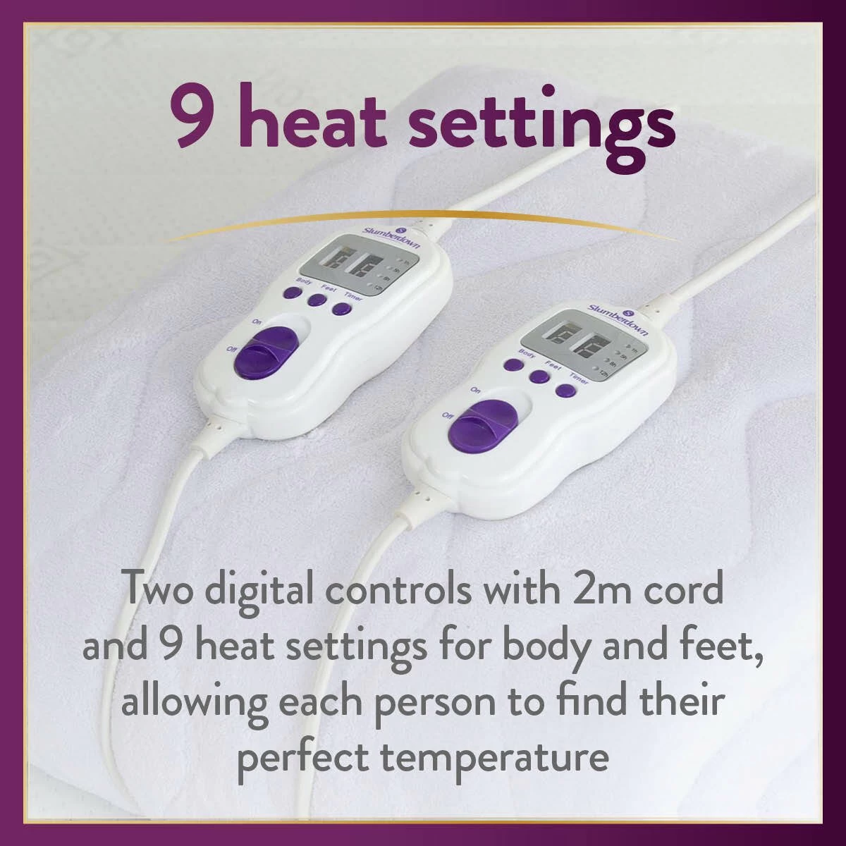 Slumberdown Perfectly Warm Luxury Electric Blanket-King Dual - Image 3