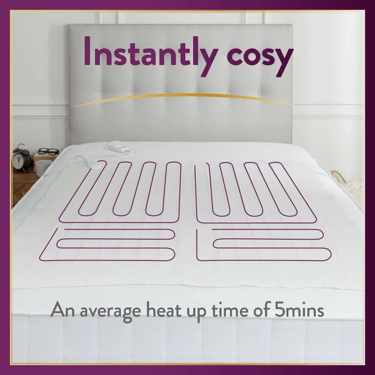 Slumberdown Perfectly Warm Luxury Electric Blanket-King Dual - Image 5