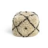 Kaikoo Gentry Wool Pouffe - White