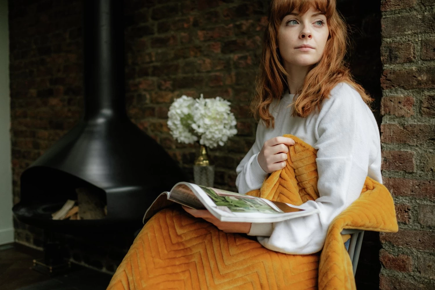 Dreamland Deluxe Velvet Mustard Heated Throw - Large - Image 11