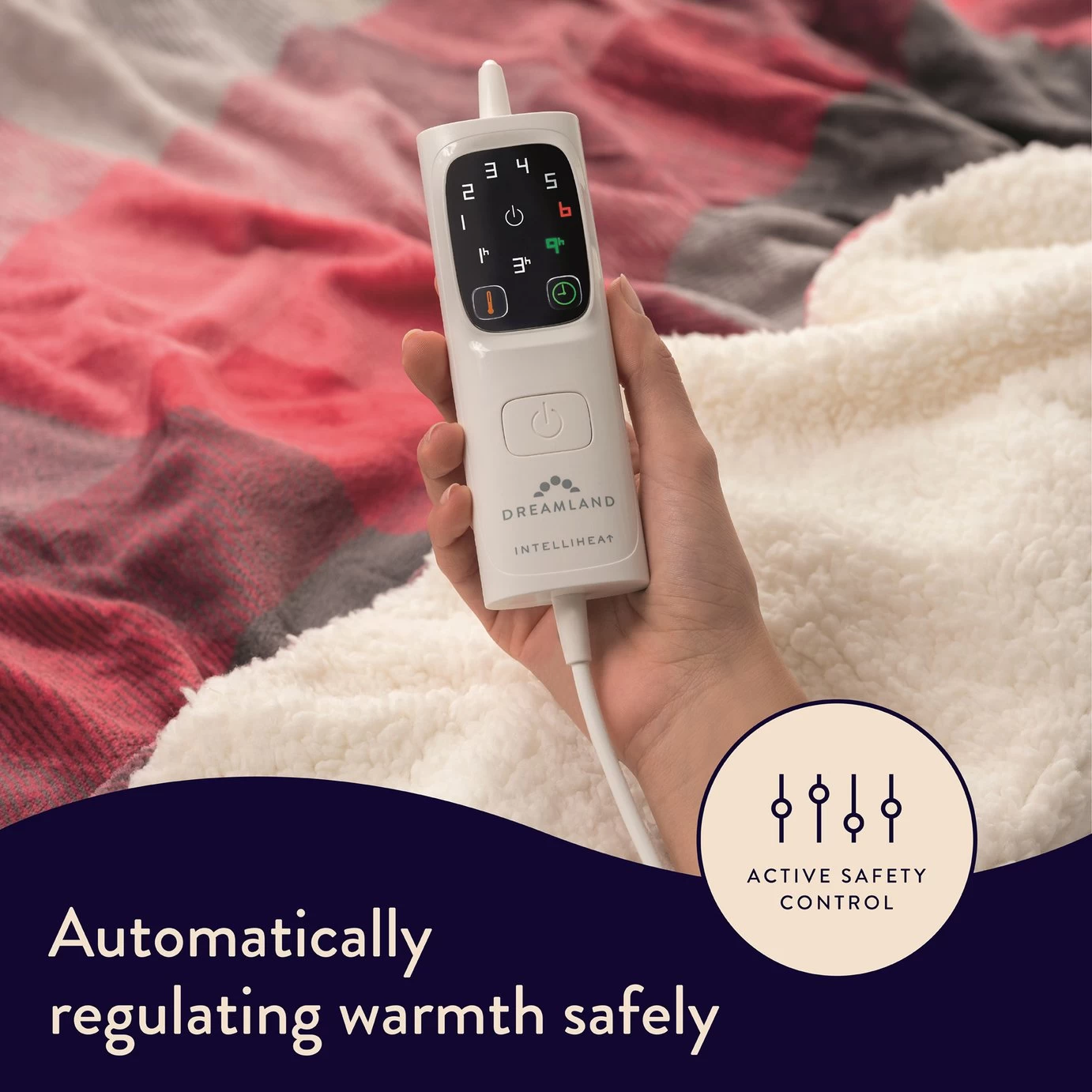 Dreamland Sherpa Tartan Reversible Overblanket - Image 6