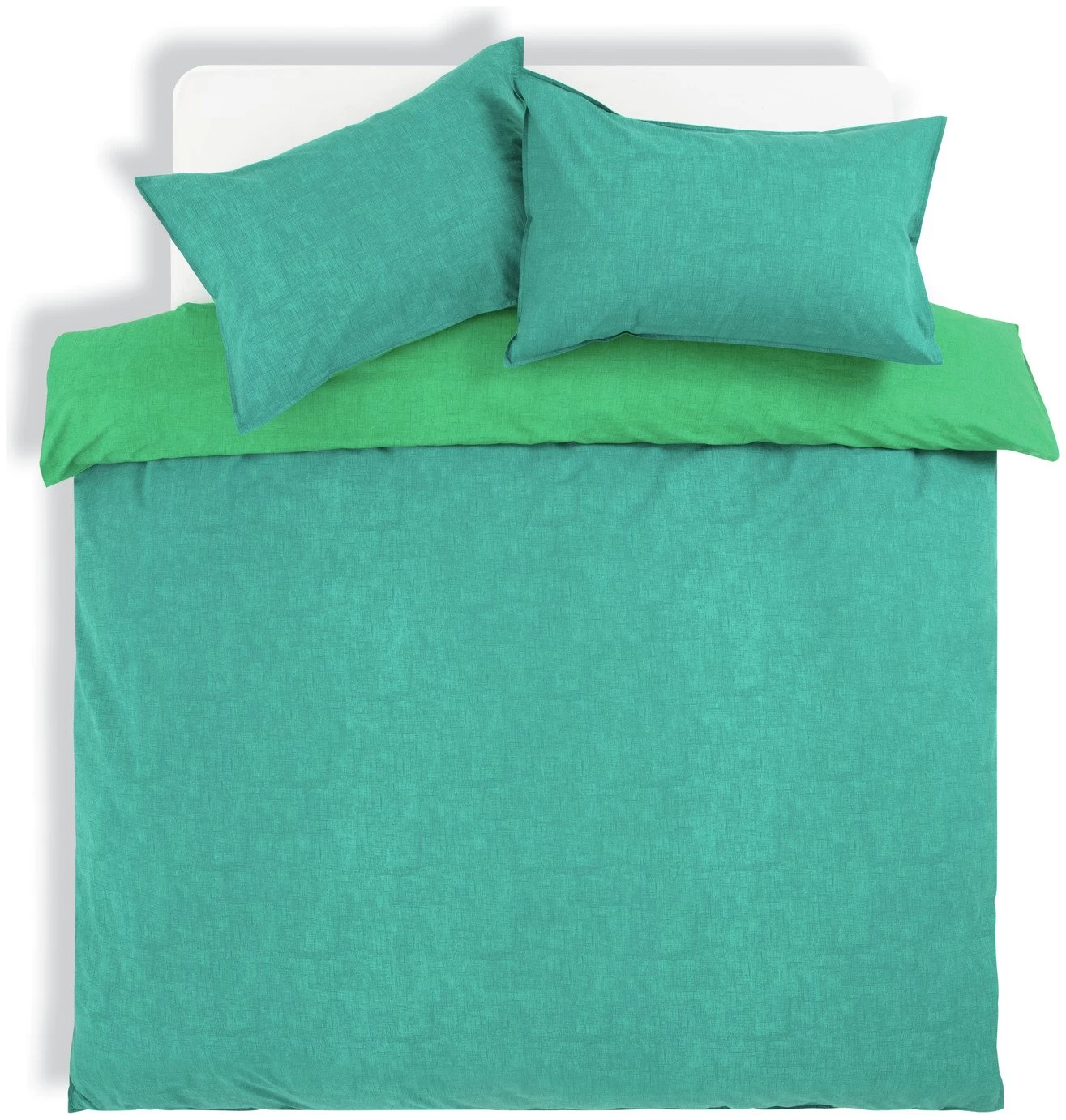 Habitat Emerald Cotton Textured Green Bedding Set - Single - Image 3