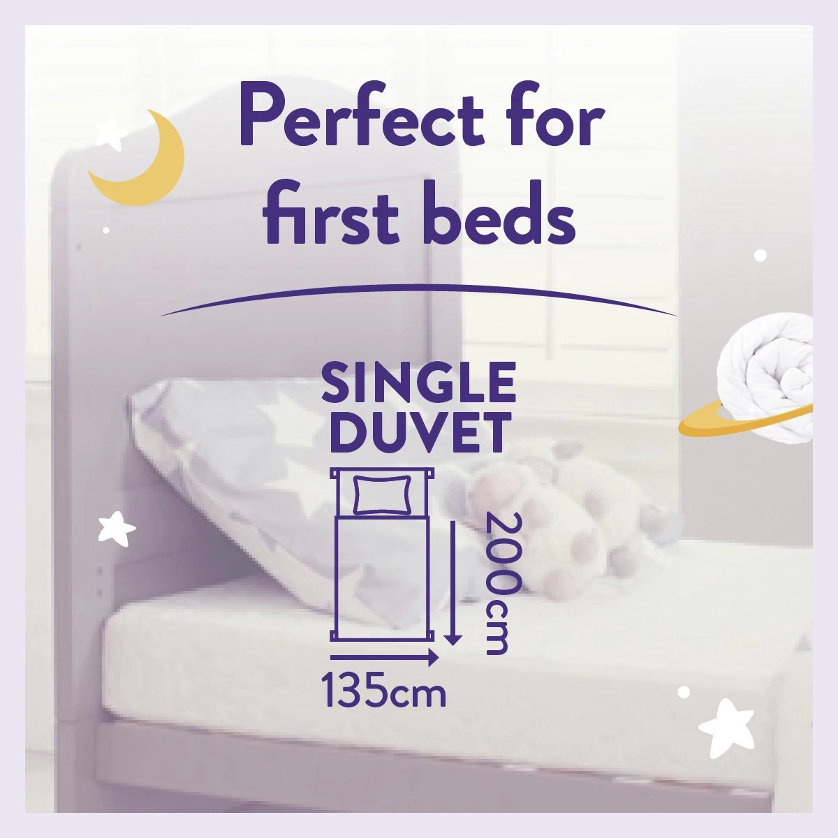 Slumberdown Luxury Cotton 4.5Tog Kids Duvet & Pillow –Single - Image 8