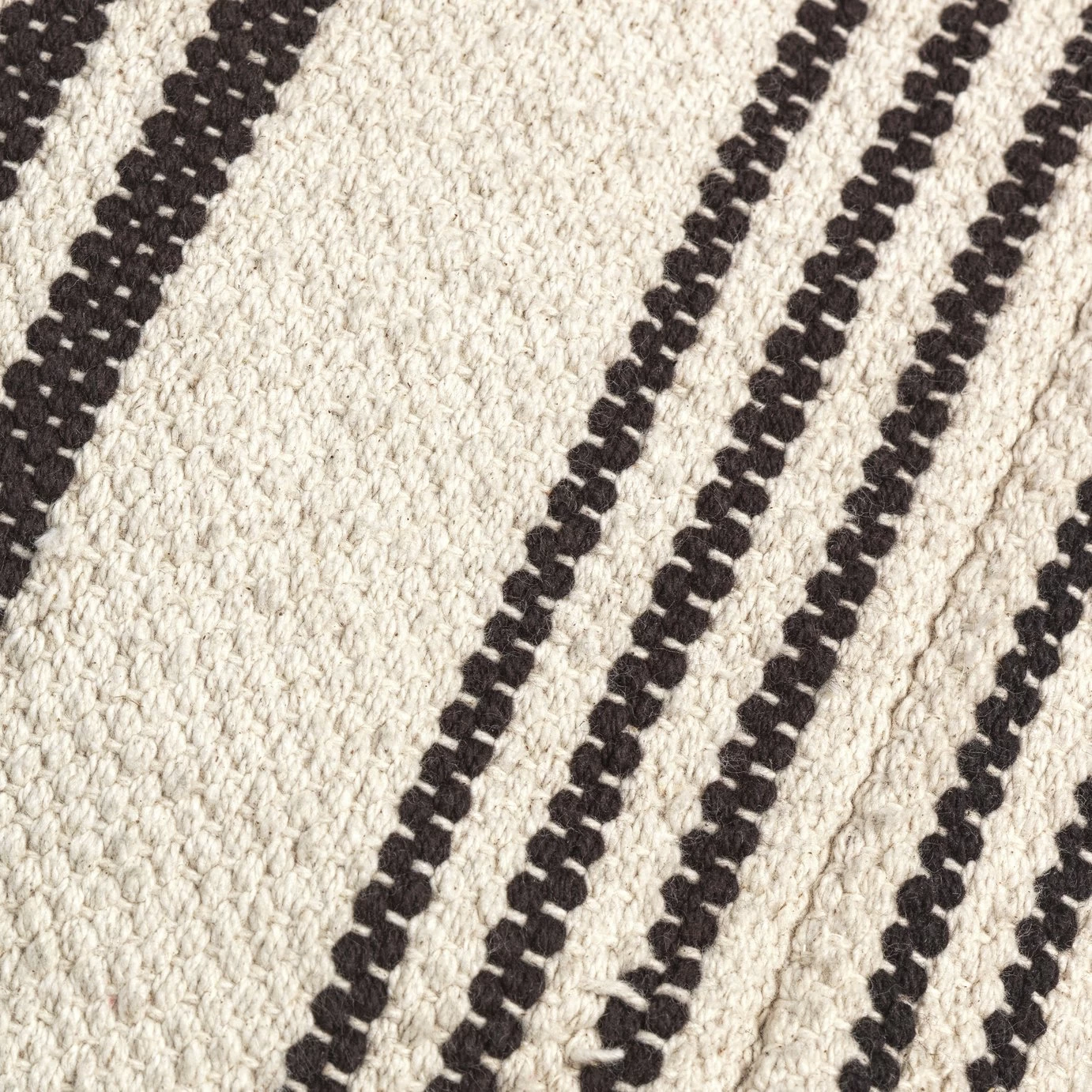 Kaikoo Layne Wool Pouffe - Black & White - Image 3