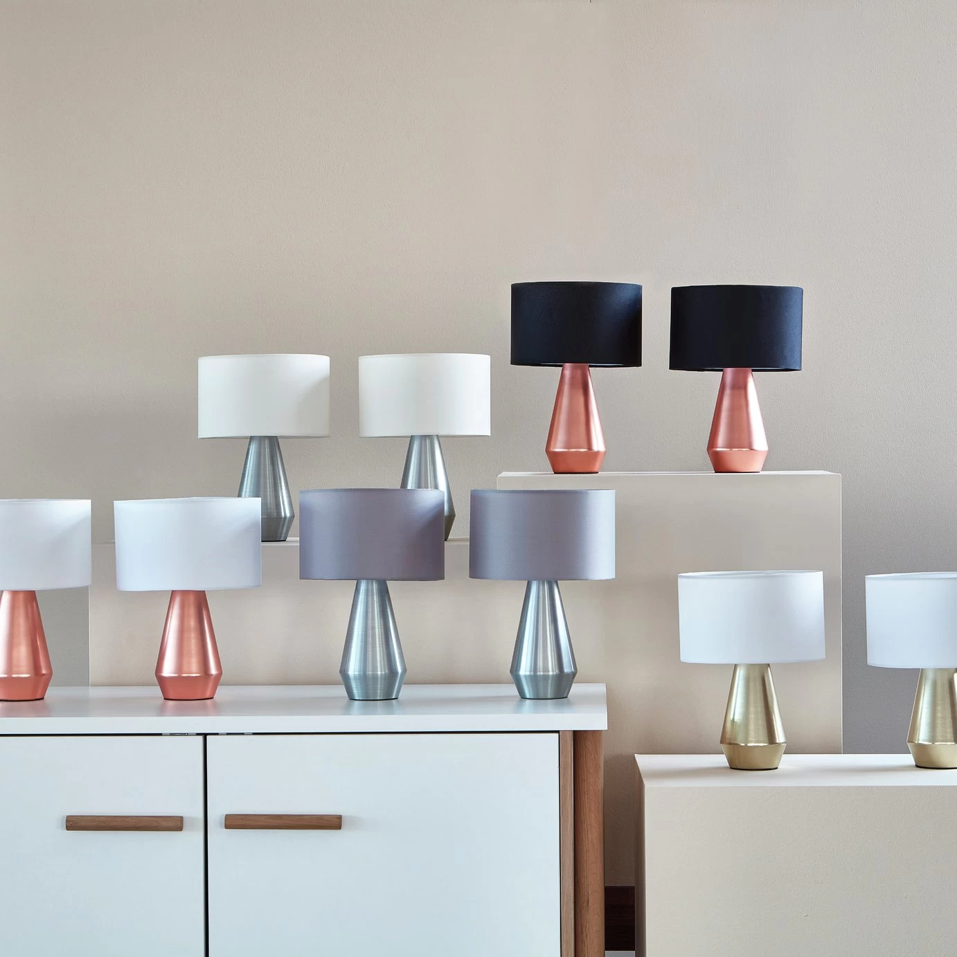 Habitat Maya Pair Of Touch Table Lamps - Grey - Image 4