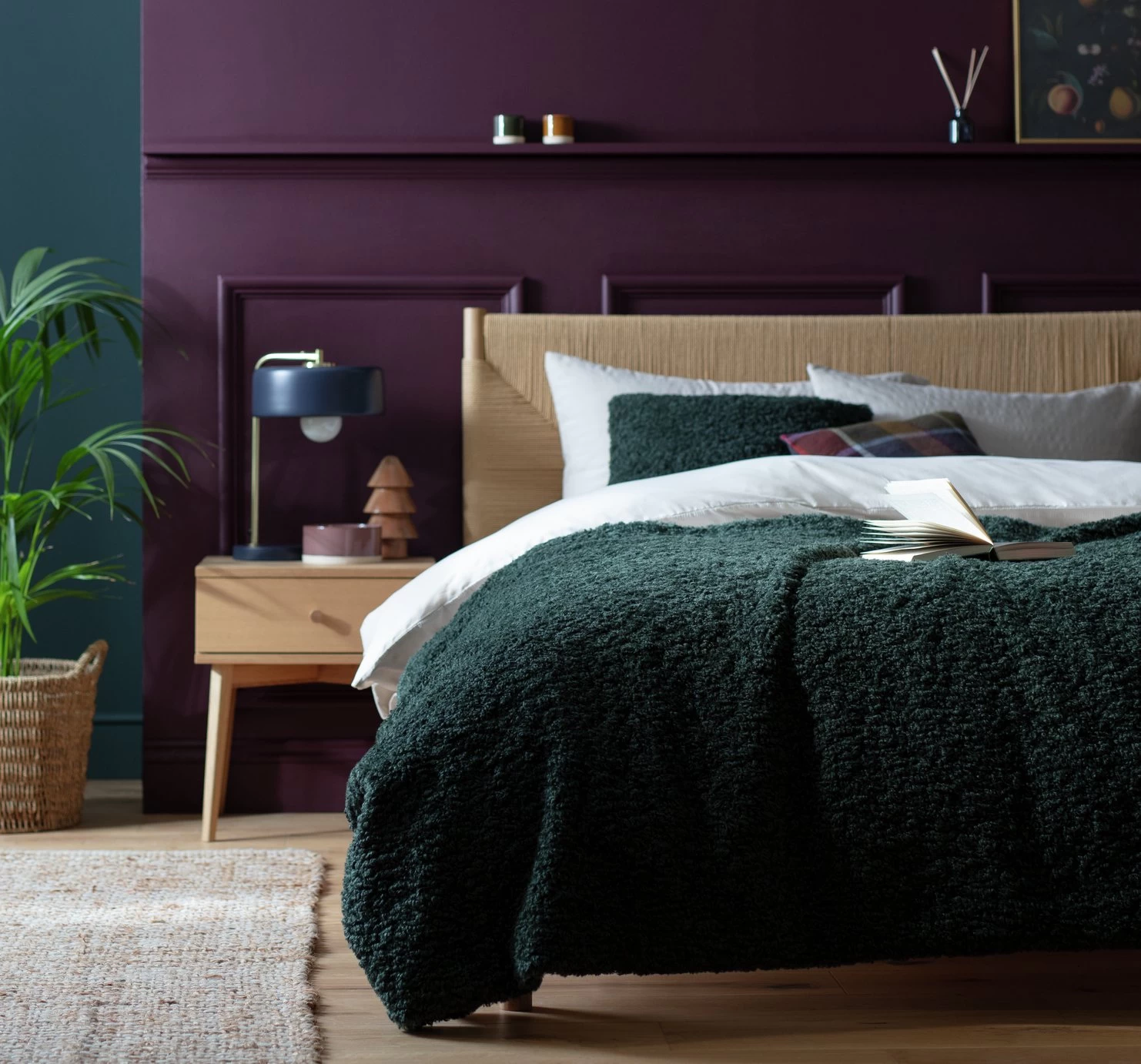 Habitat Faux Shearling Throw - Green - 125X150cm - Image 2