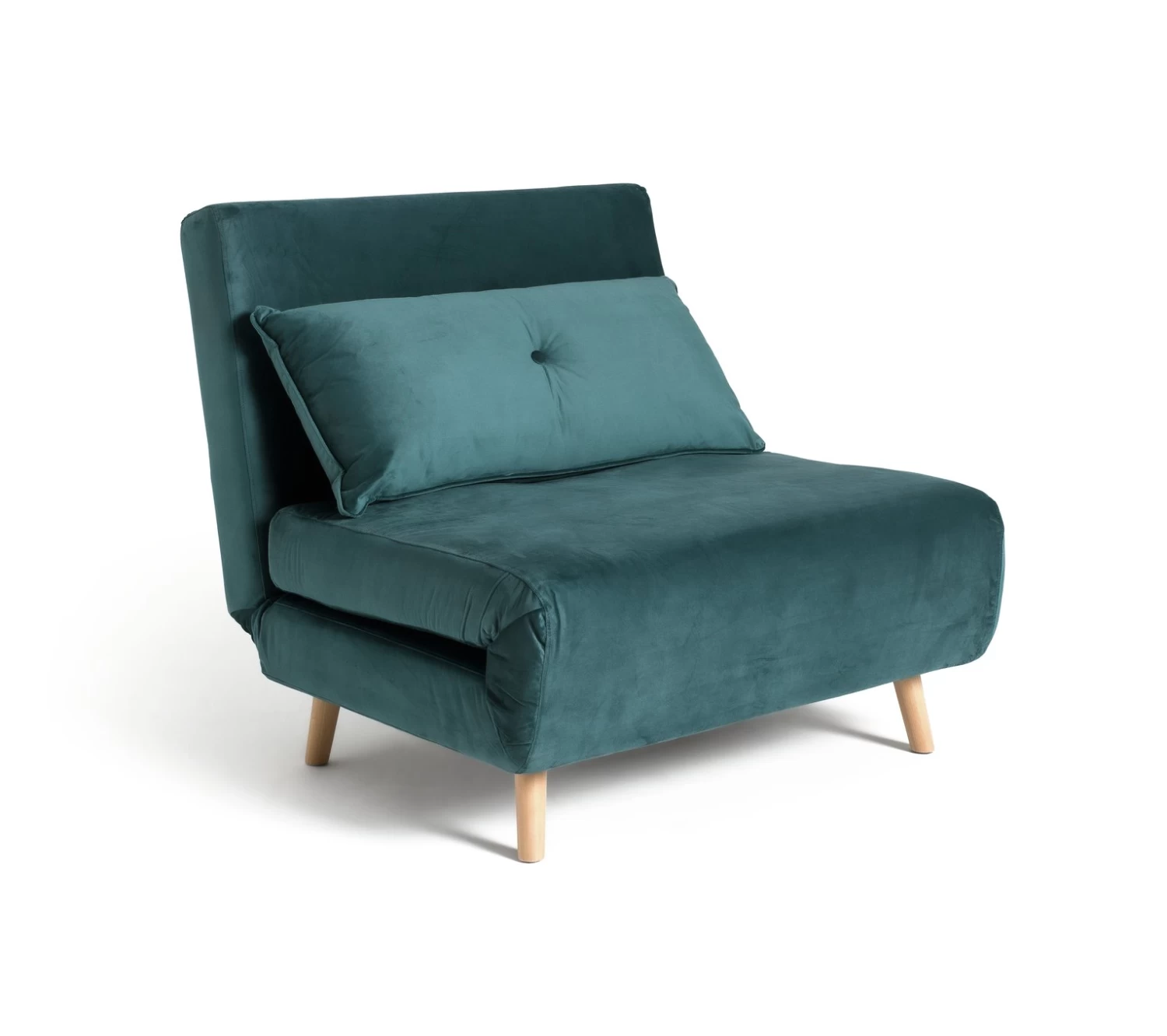 Habitat Roma Single Velvet Chairbed - Teal