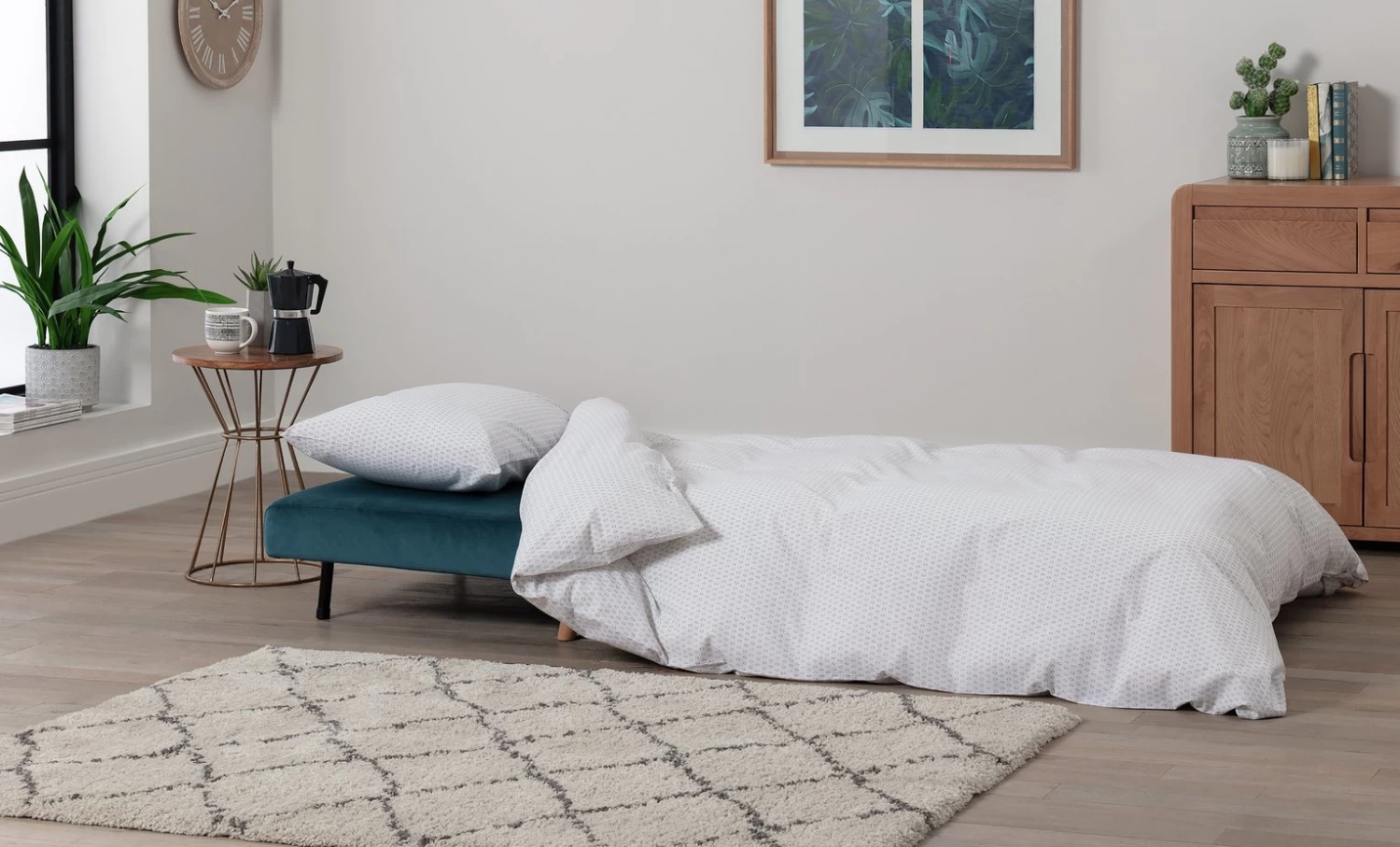 Habitat Roma Single Velvet Chairbed - Pink - Image 2