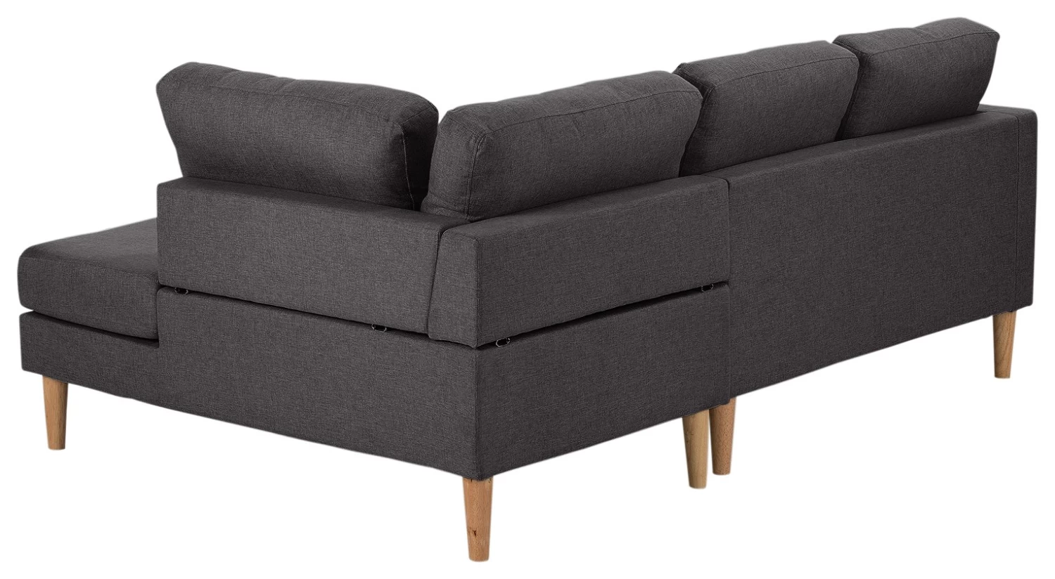 Habitat Joshua Fabric Corner Chaise Sofa - Charcoal - Image 6
