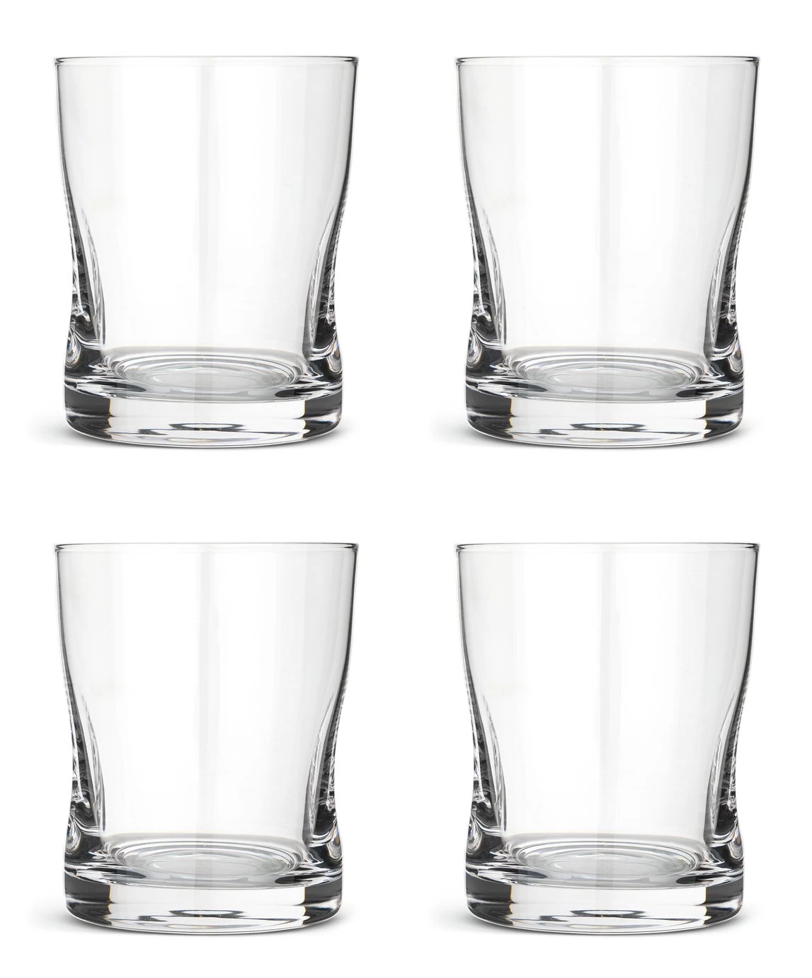 Habitat Clear Pinched Set Of 4 Tumbler Glasses