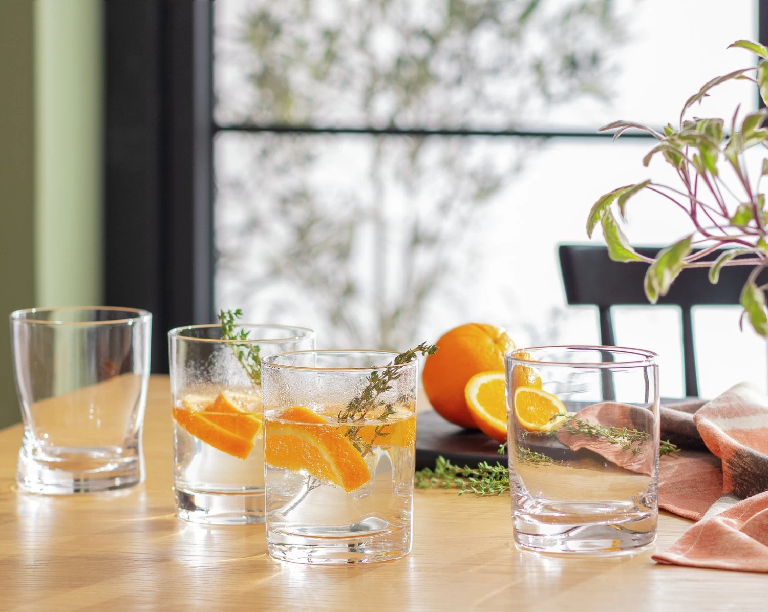 Habitat Clear Pinched Set Of 4 Tumbler Glasses - Image 2