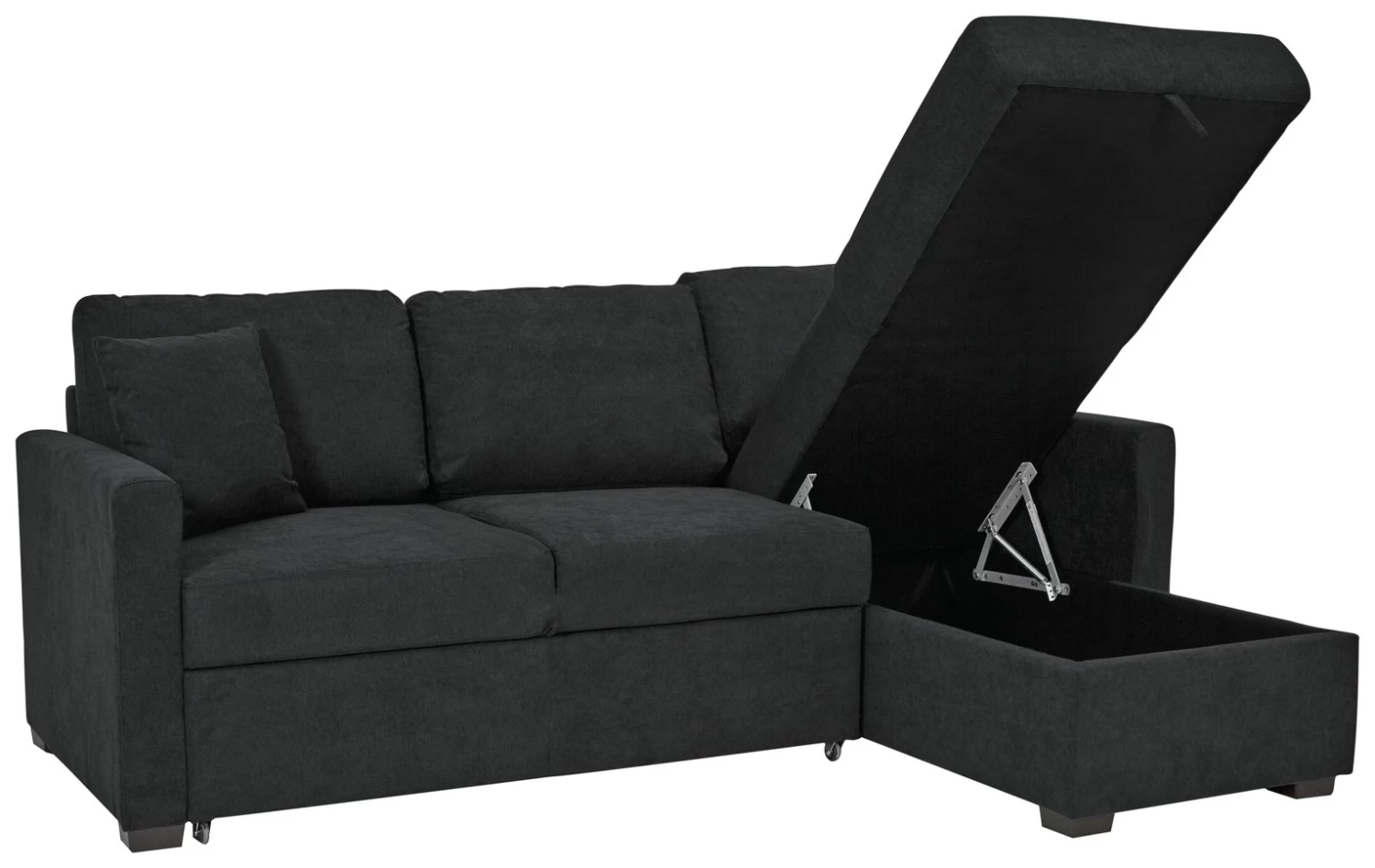 Habitat Reagan Right Corner Chaise Sofa Bed - Charcoal - Image 5