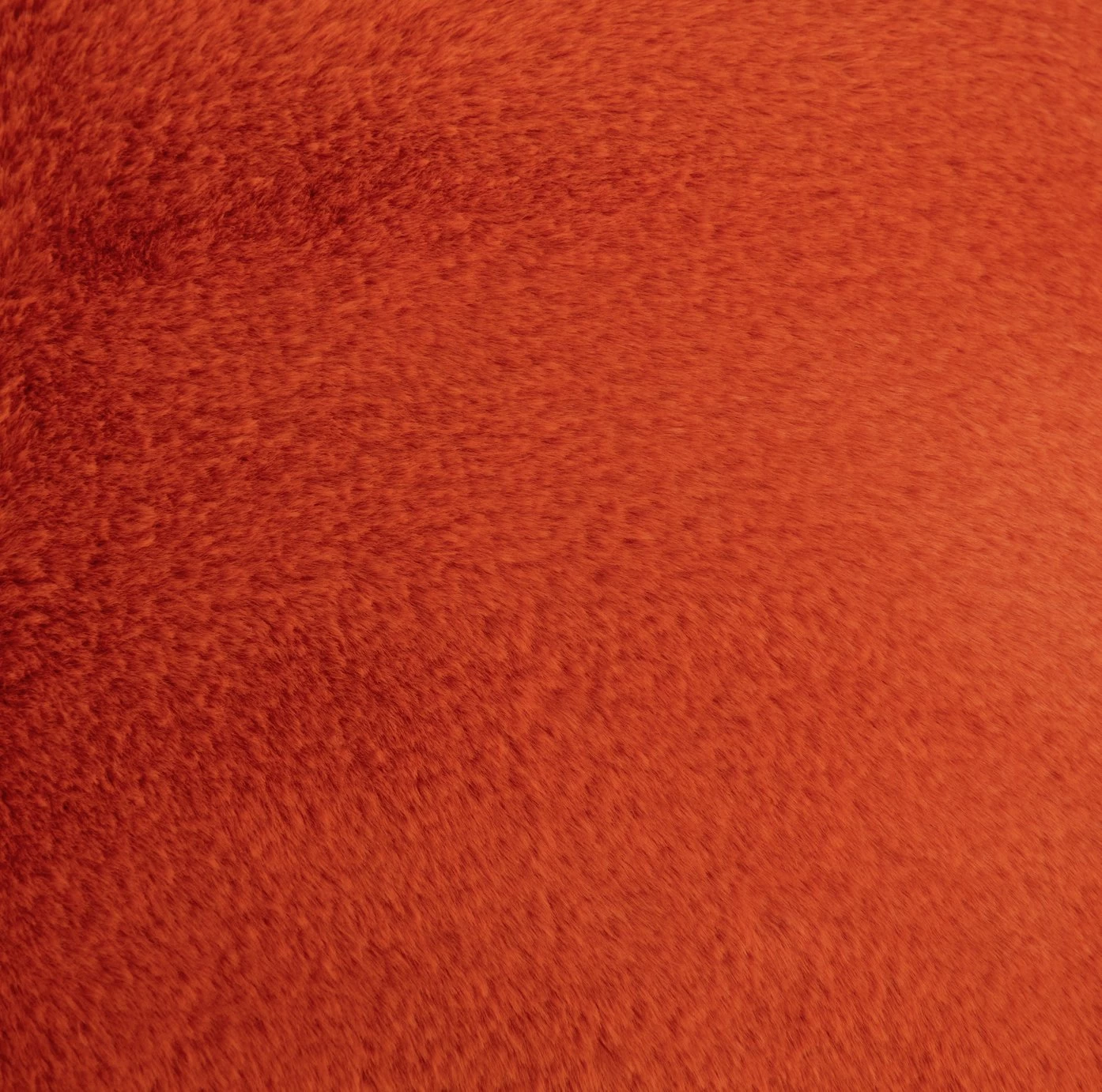 Habitat Plain Faux Fur Cushion - Burnt Orange - 43X43cm - Image 3