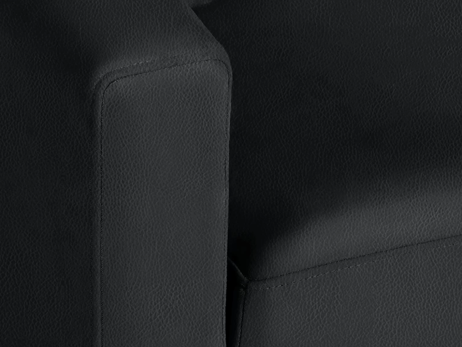 Habitat Reagan Corner Chaise Faux Leather Sofa Bed - Black - Image 7