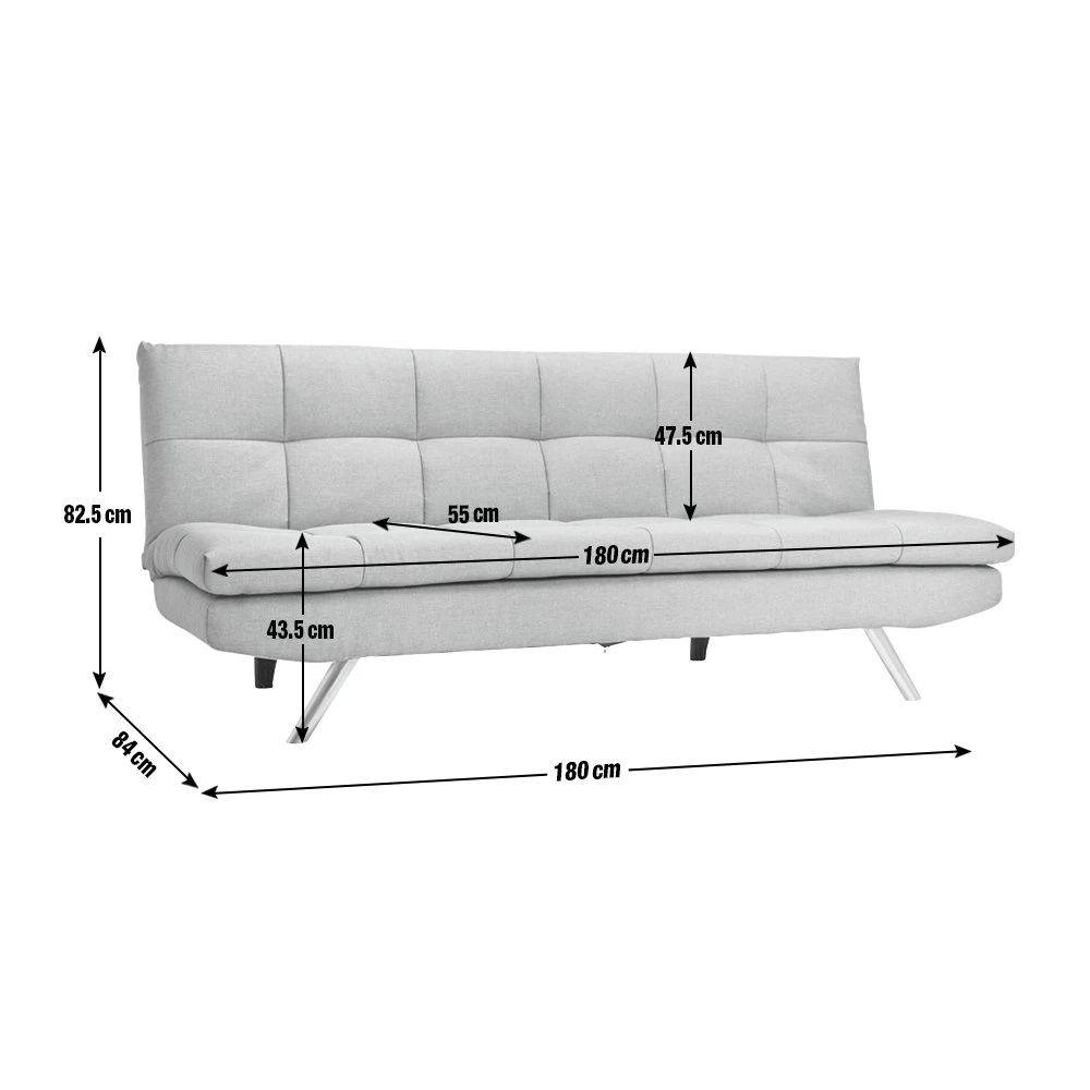 Habitat Nolan Fabric Clic Clac Sofa Bed - Natural - Image 5