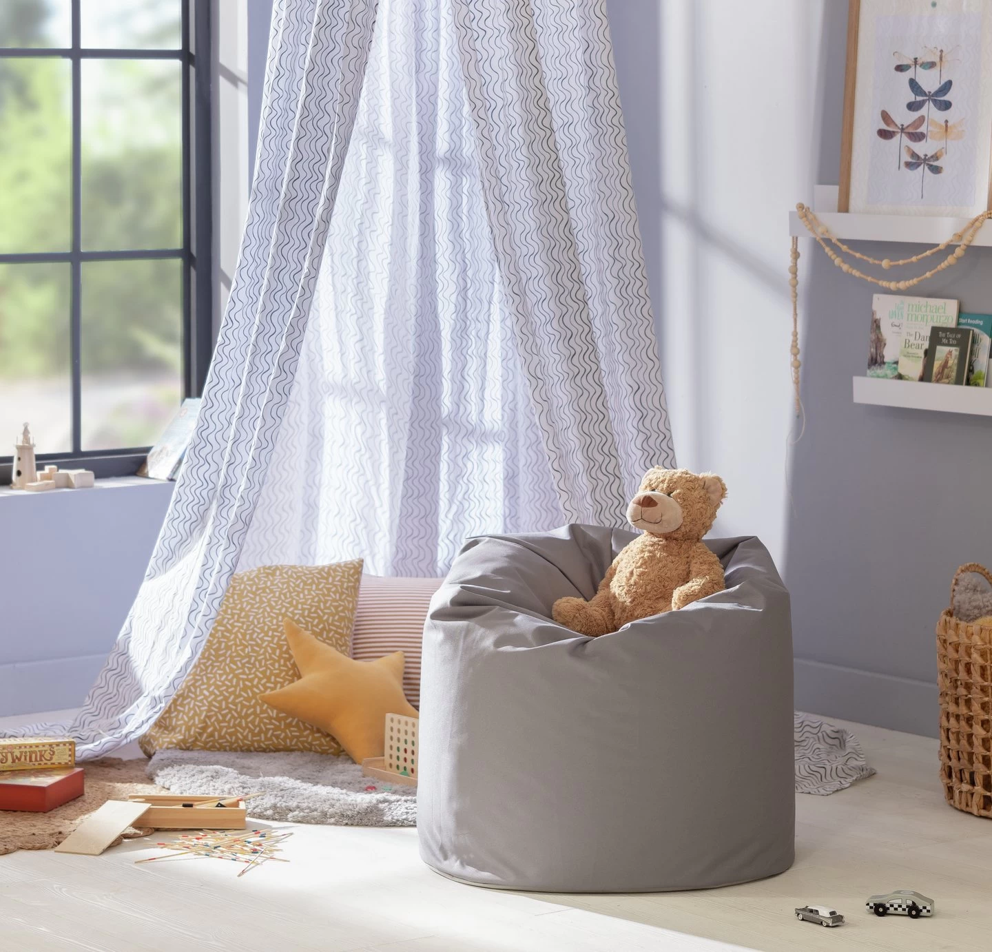 Kaikoo Large Grey Classic Bean Bag - Image 2