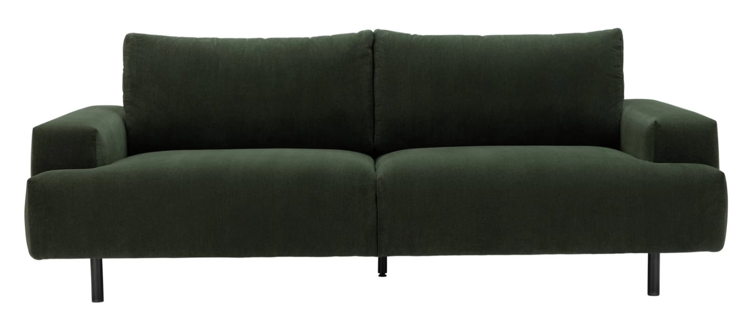 Habitat Julien Fabric 3 Seater Sofa - Dark Green