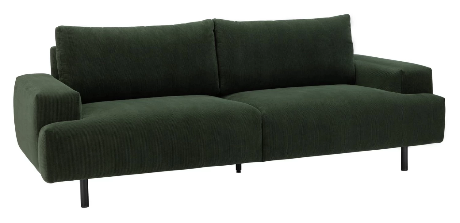 Habitat Julien Fabric 3 Seater Sofa - Dark Green - Image 5